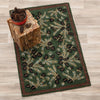 Diamond Pine Hooked Wool Rug - 6 x 9