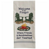 Firepit Welcome Embroidered Dishtowels - Set of 6