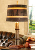 Twig Table Lamp with Painted Bear Shade