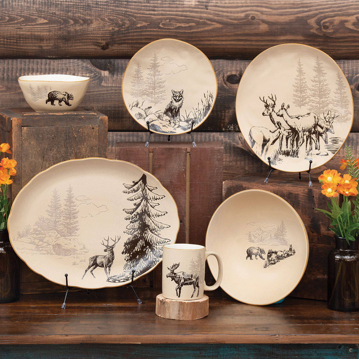 White Frost Ceramic Dinnerware Set (16 pcs)