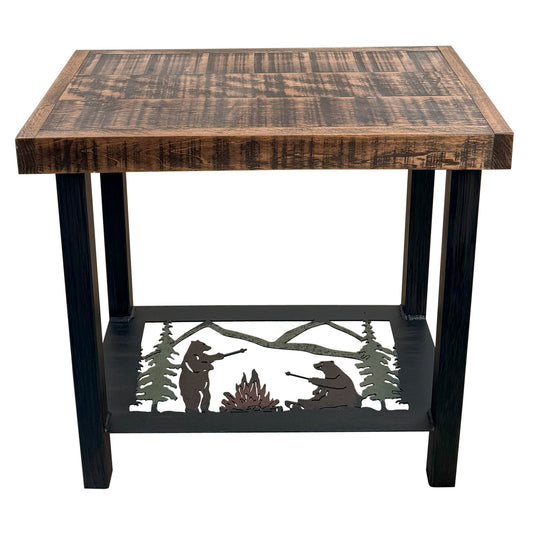 Bear Campfire Side Table