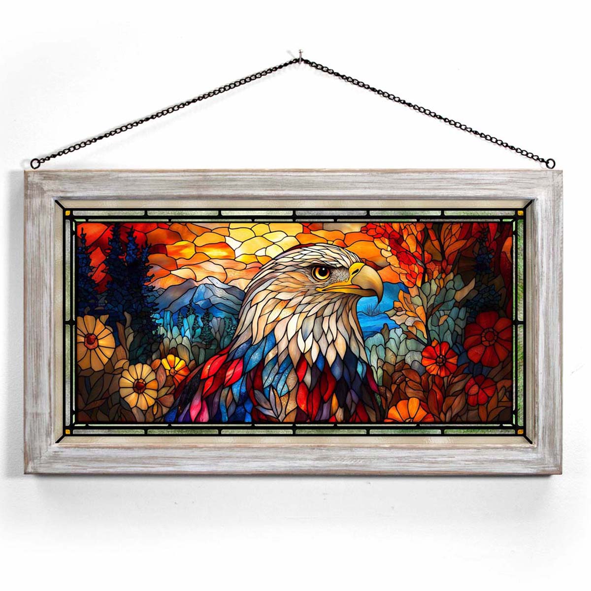 Eagles Gaze Stained Glass Art