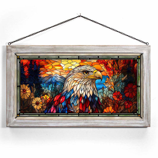 Eagles Gaze Stained Glass Art