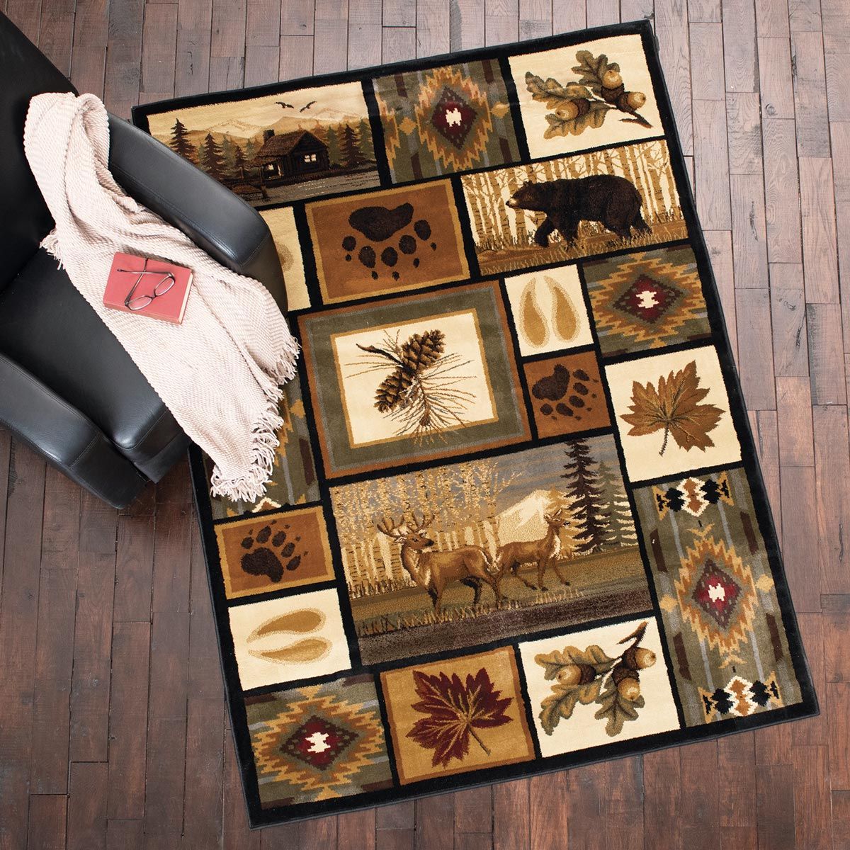 Forest Collage Rug - 8 x 10