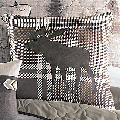Moose Plaid Pillow