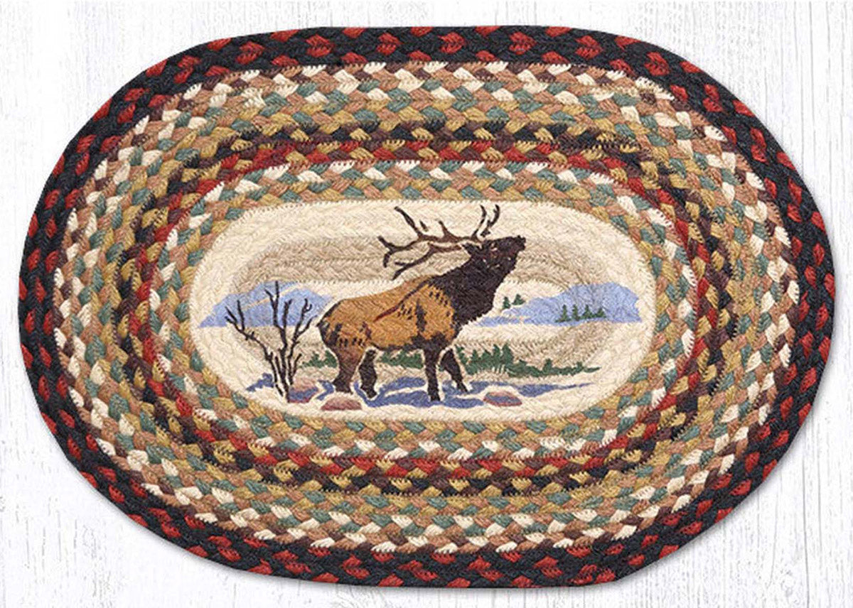 Bugling Elk Oval Placemats - Set of 2