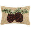 Pinecone Woods Hooked Pillow - OUT OF STOCK UNTIL 06/18/2026