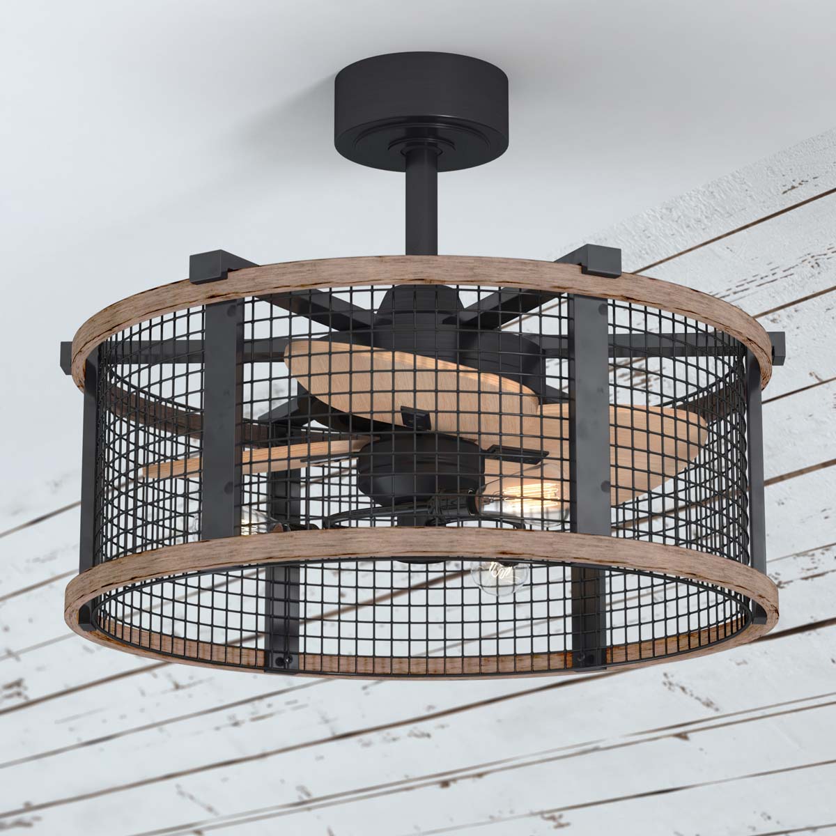 Burnished Teak LED Ceiling Fan