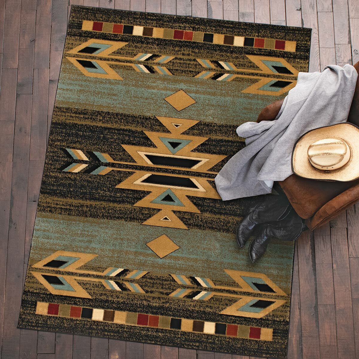 Santa Fe Ebony Rug - 2 x 3