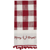 Merry Plaid Antler Dishtowel - Set of 2