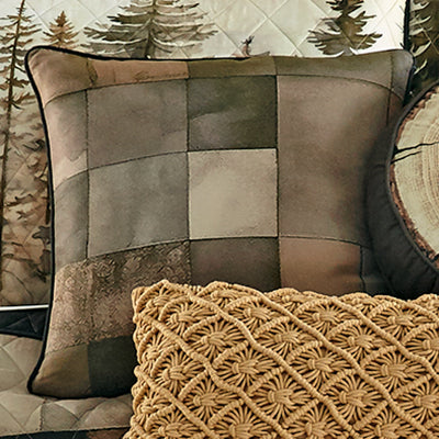 Misty Forest Blocks Pillow