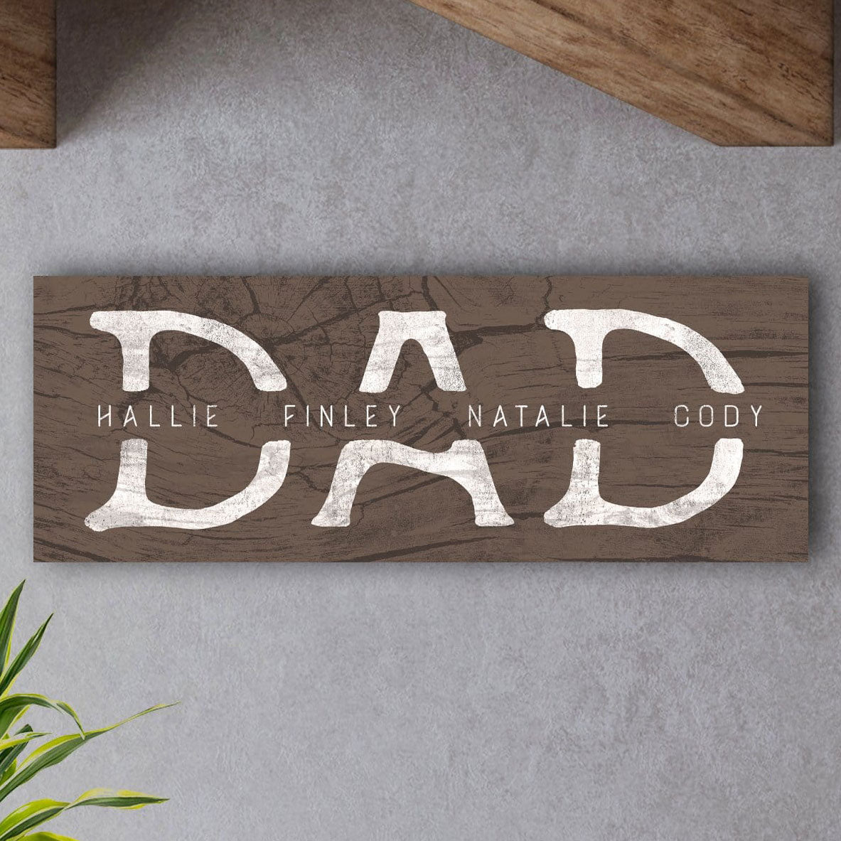 Lodge Dad Personalized Stretched Canvas - Small