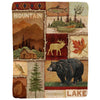 Woodland Bear Collage Throw