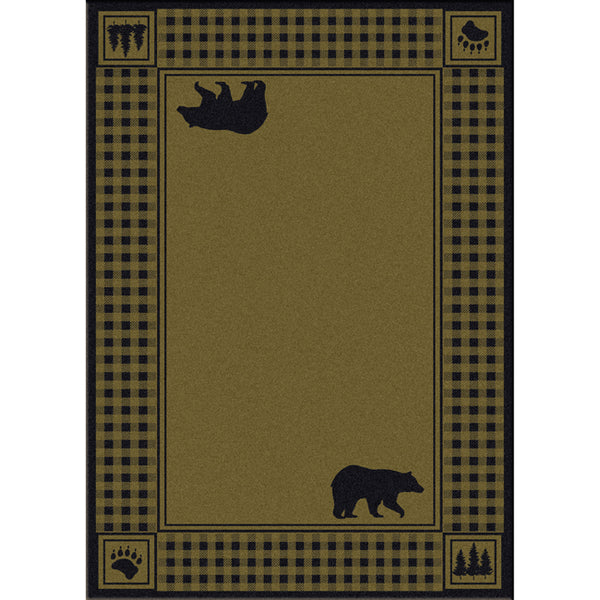 Bear Refuge Sage Rug - 8 x 11