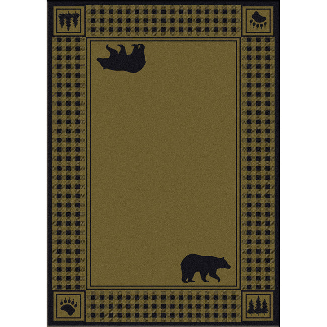 Bear Refuge Sage Rug - 8 x 11