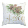 Frosty Pine Indoor/Outdoor Pillow - Pinecone Peace