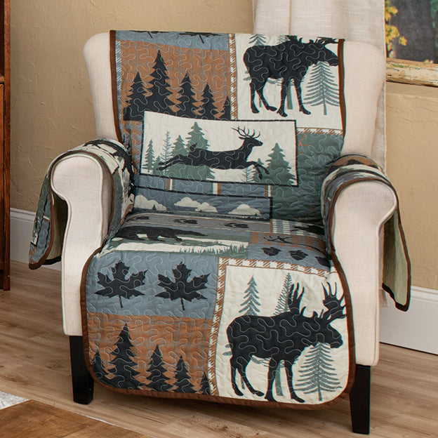 Twilight Woods Bear & Moose Chair Cover