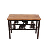 24" Iron Bear and Tree Scene Bench- Burnt Sienna