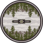 Woodland Horizon Gray Rug - 8 Ft. Round