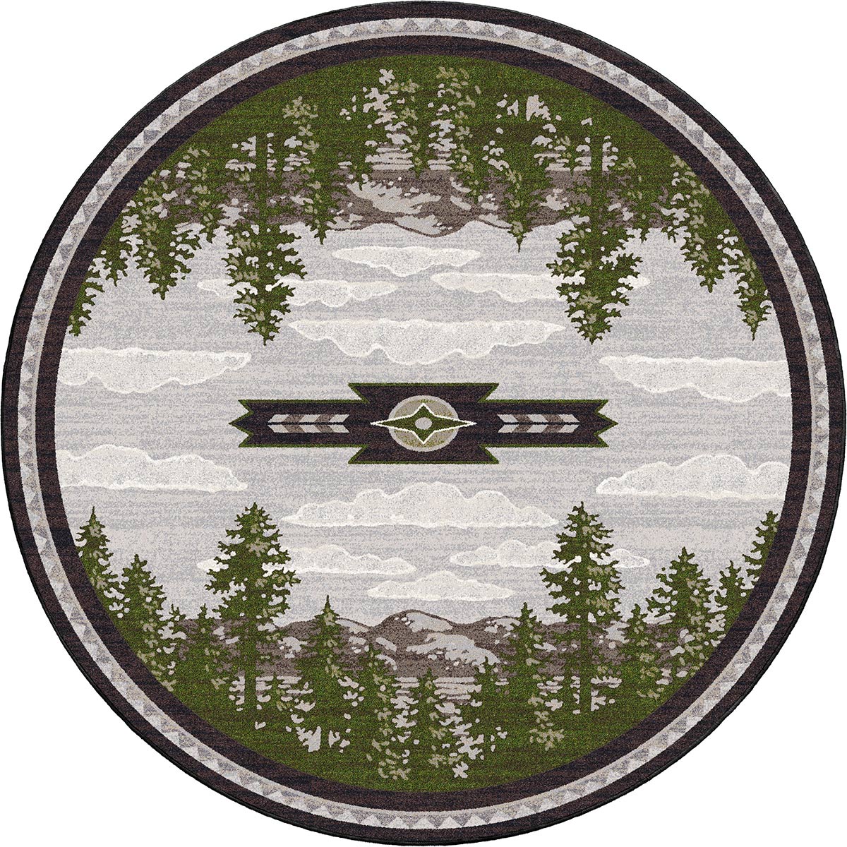 Woodland Horizon Gray Rug - 8 Ft. Round