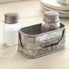 Galvanized Prairie Salt & Pepper Set - OVERSTOCK