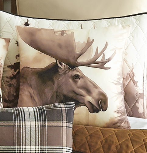 Wildlife Hideaway Moose Pillow