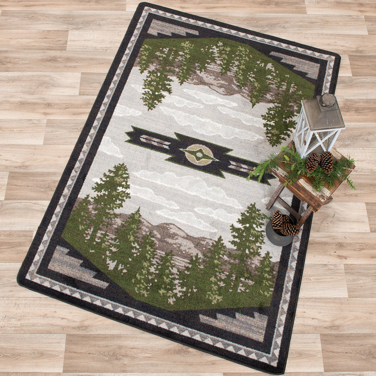 Woodland Horizon Gray Rug - 4 x 5