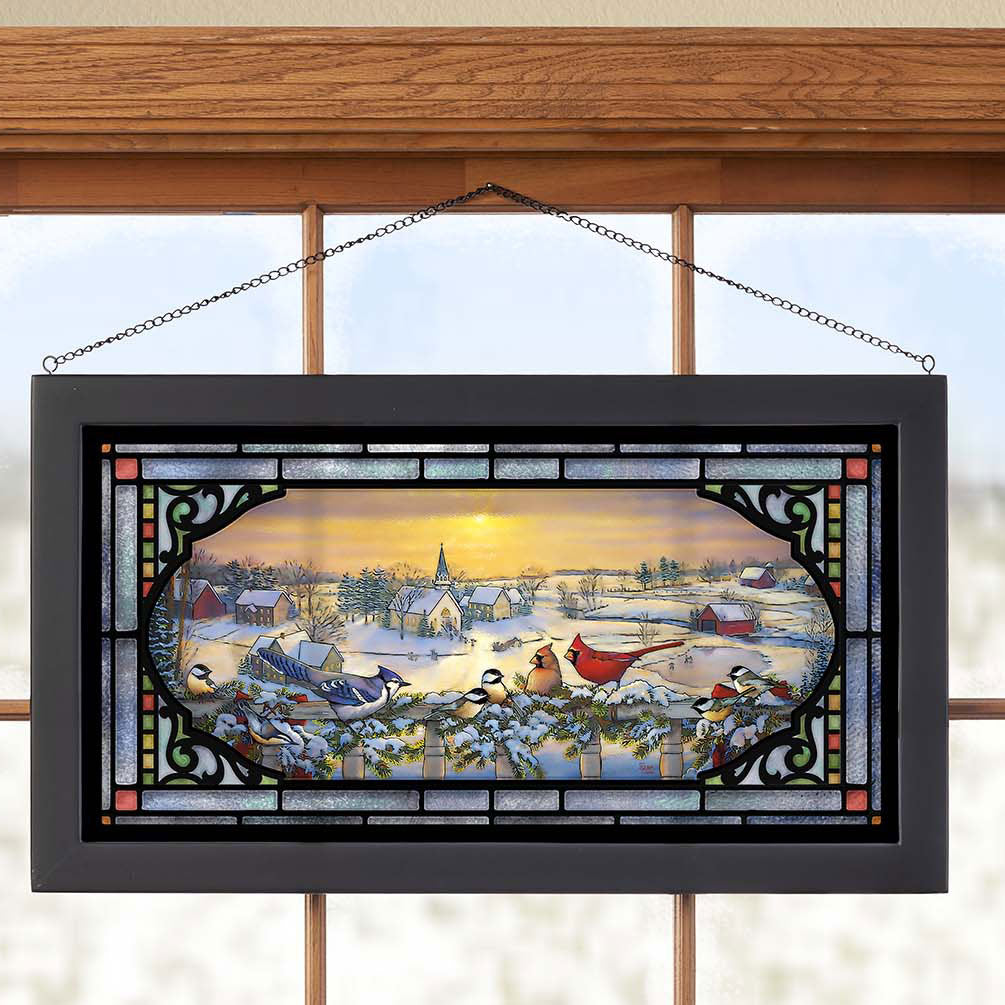 Sounds of Winter Stained Glass Art