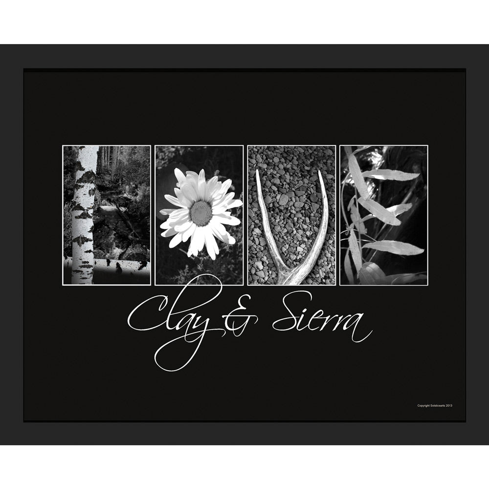 Personalized Nature "Love" Framed Canvas - Small