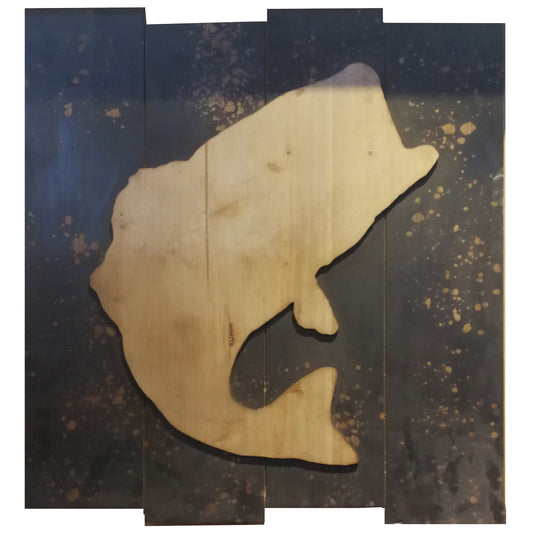Reclaimed Wood Bass Wall Art