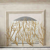 Gold Branches Fireplace Screen