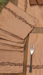 Cowboy Barbed Wire Table Runner - 54 Inch