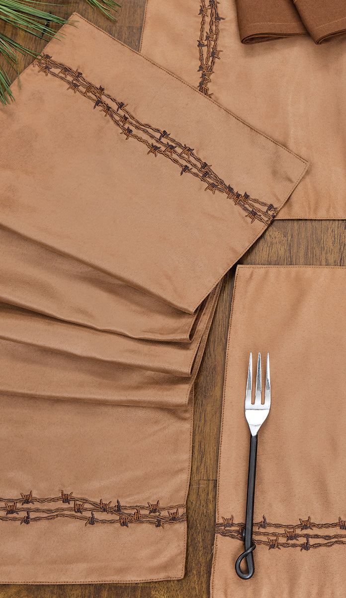 Cowboy Barbed Wire Table Runner - 54 Inch
