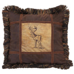 Embroidered Buck Pillow