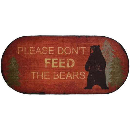 Do Not Feed Rug - 2 x 4 Oval