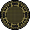 Big Sky Bear Family Green Rug - 8 Ft. Round