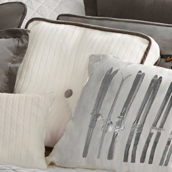 Silver Mountain Tufted Box Pillow