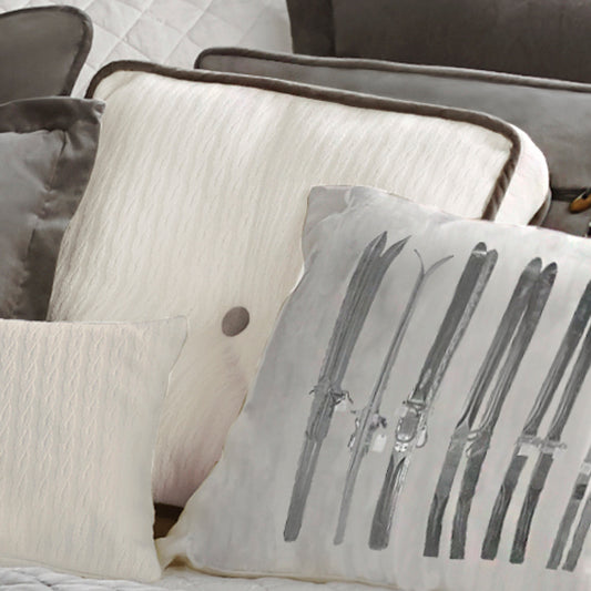 Silver Mountain Tufted Box Pillow