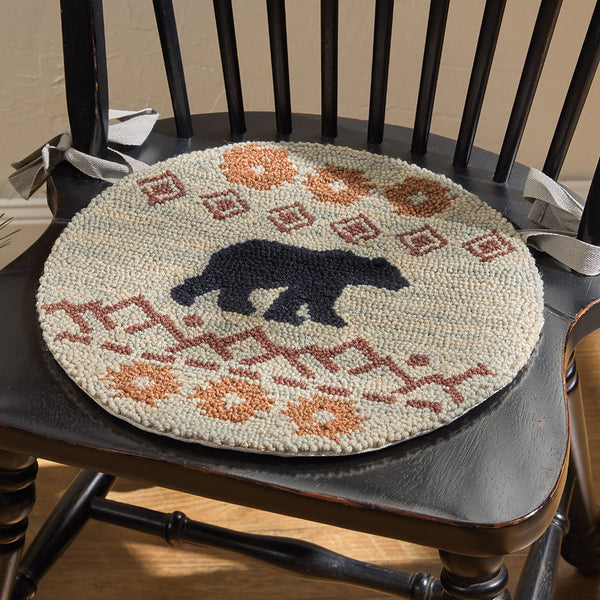Sierra Bear Hooked Chair Pad