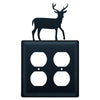 Wrought Iron Deer Double Outlet Cover - OUT OF STOCK UNTIL 07/18/2026