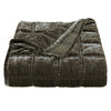 Green Velvet Box Stitch Throw