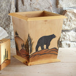 Wood Black Bear Waste Basket - OVERSTOCK