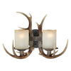 Cast Antler Double Wall Lamp