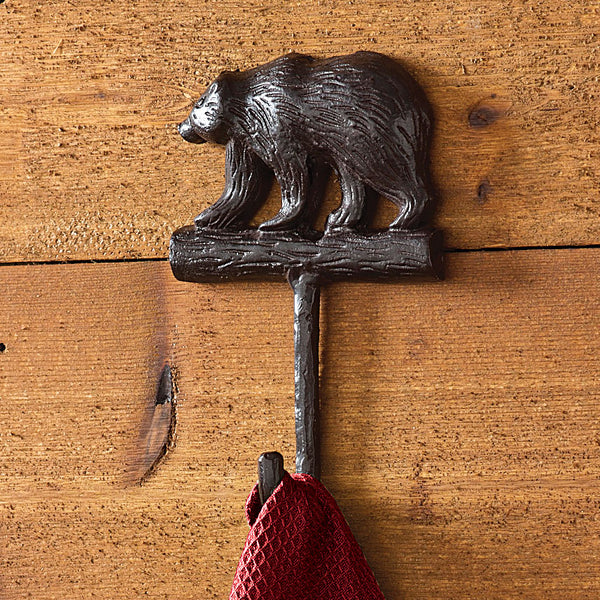 Bear Cast Iron Single Hooks - Set of 2