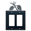 Wrought Iron Pinecone Double GFI Cover - OUT OF STOCK UNTIL 07/18/2026
