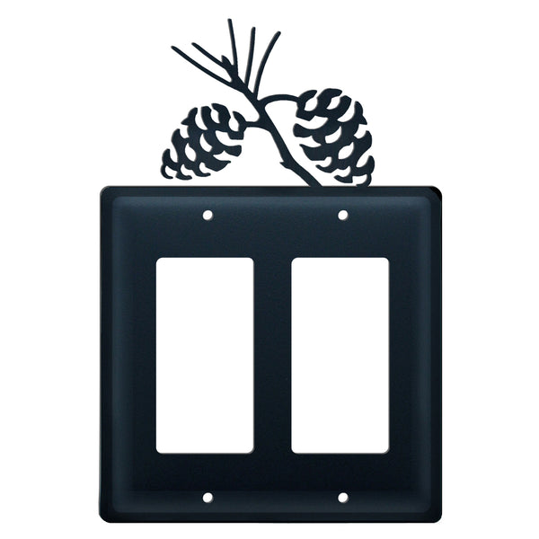 Wrought Iron Pinecone Double GFI Cover - OUT OF STOCK UNTIL 07/18/2026