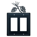 Wrought Iron Pinecone Double GFI Cover - OUT OF STOCK UNTIL 07/18/2026
