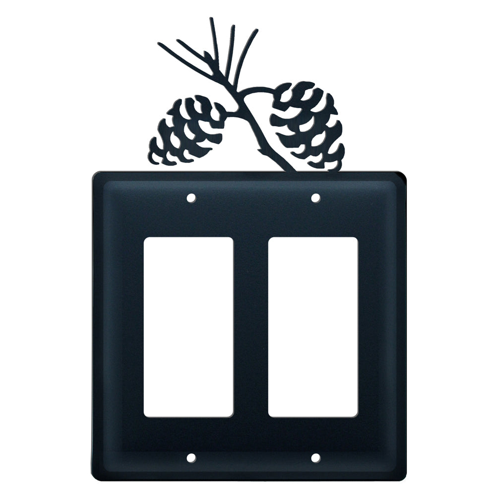 Wrought Iron Pinecone Double GFI Cover - OUT OF STOCK UNTIL 07/18/2026