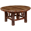 Bark-On Hickory Coffee Table - 42 Inch - Cognac