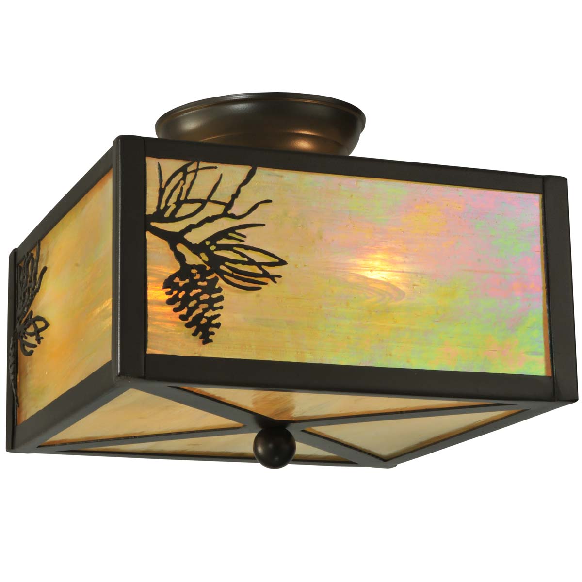 Ridgeland Pine Flush Mount Ceiling Light